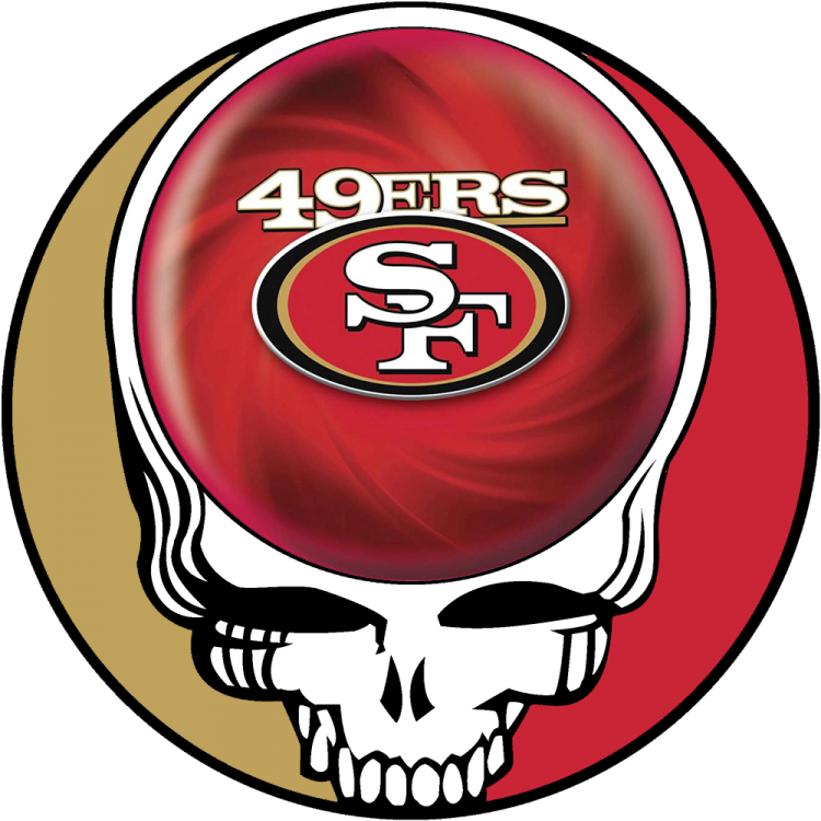 San Francisco 49ers skull logo fabric transfer
